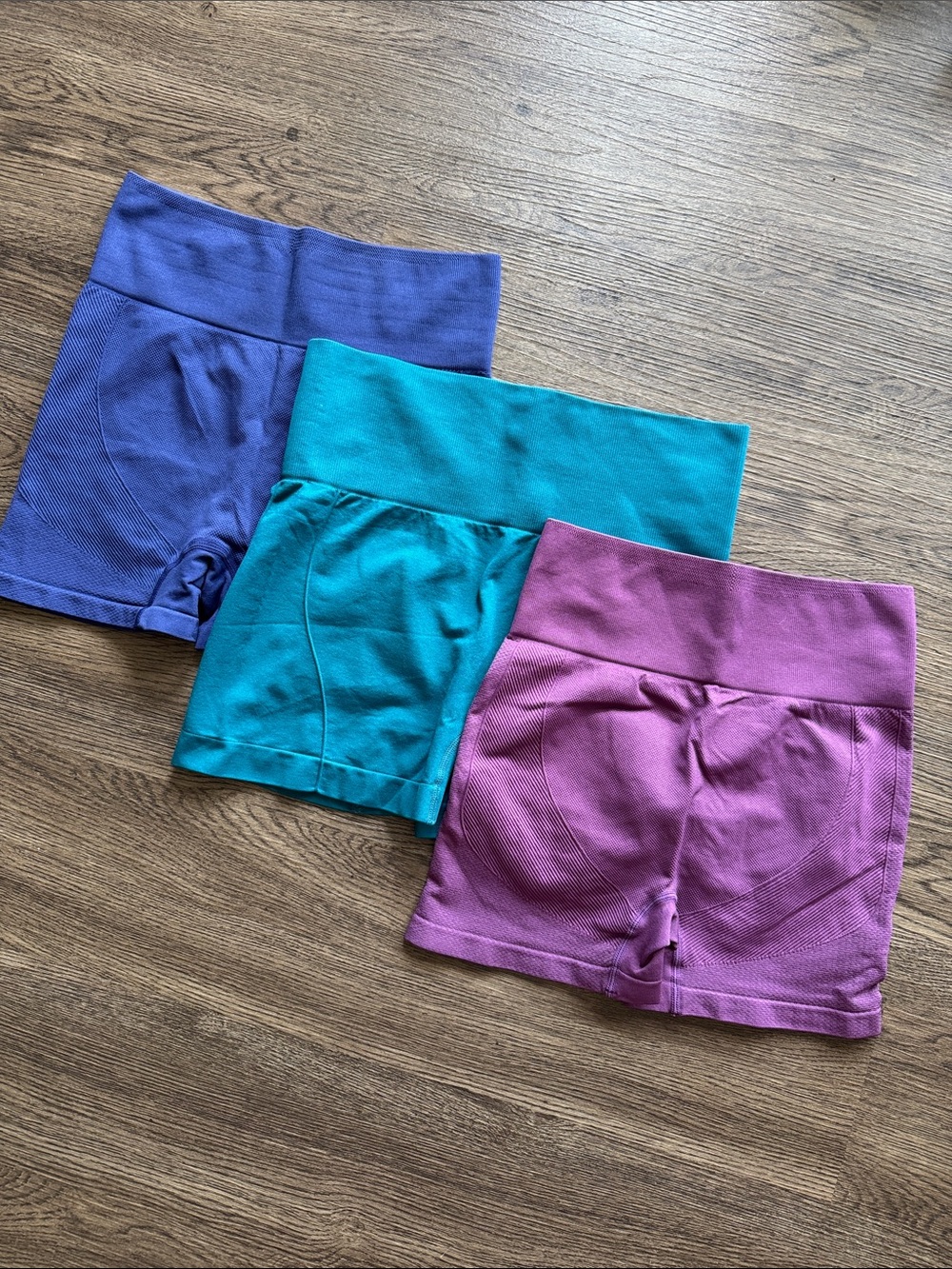 3 Pack Seamless Scrunch Butt High Waist Yoga Gym Workout Shorts